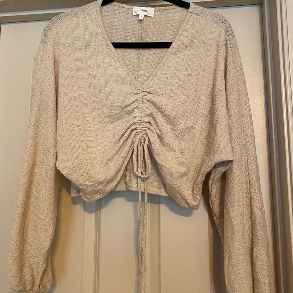 Bohme Small Cream cinched Women's Top